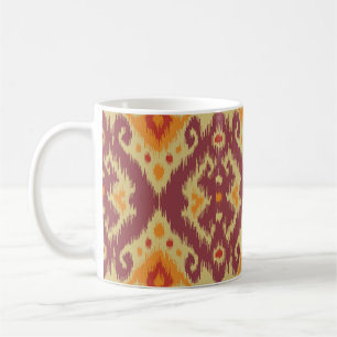Ethnisches Ikat-Chevron: Traditioneller Hintergrun Kaffeetasse