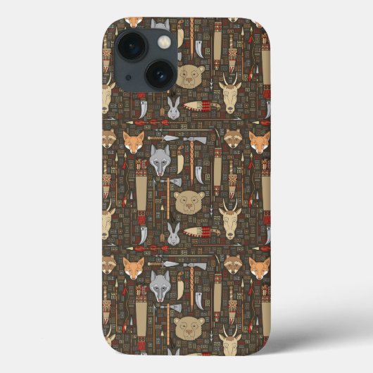 Ethnisches Jagd-Muster Case-Mate iPhone Hülle (Rückseite)