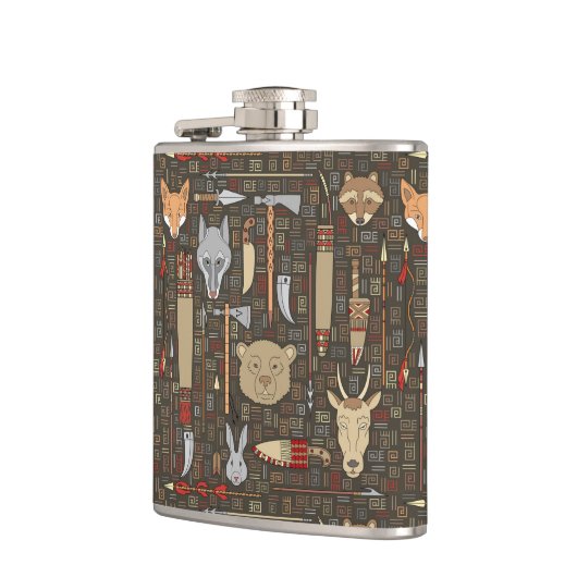 Ethnisches Jagd-Muster Flachmann (Links)