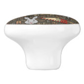 Ethnisches Jagd-Muster Keramikknauf (Seitenansicht)