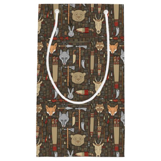 Ethnisches Jagd-Muster Kleine Geschenktüte (Vorderseite)