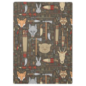 Ethnisches Jagd-Muster Klemmbrett (Rückseite)