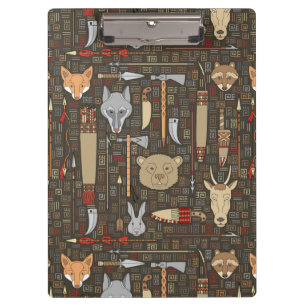 Ethnisches Jagd-Muster Klemmbrett