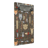 Ethnisches Jagd-Muster Mini Klemmbrett (Schrägansicht)