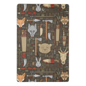 Ethnisches Jagd-Muster Mini Klemmbrett (Rückseite)