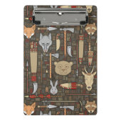 Ethnisches Jagd-Muster Mini Klemmbrett (Vorderseite)
