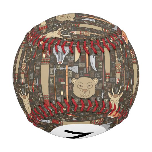 Ethnisches Jagdmuster Baseball (Rückseite)