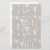 Ethnisches Jagdmuster Briefpapier (Vorne/Hinten)