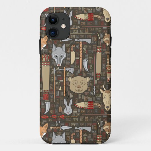 Ethnisches Jagdmuster Case-Mate iPhone Hülle (Rückseite)