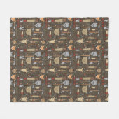 Ethnisches Jagdmuster Fleecedecke (Vorderseite (Horizontal))