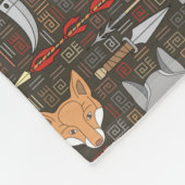 Ethnisches Jagdmuster Fleecedecke (Ecke)