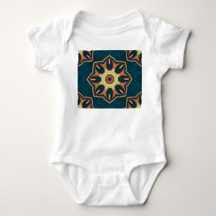 Ethnisches Mandala: nahtloses Vintage-Muster Baby Strampler