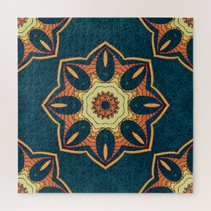 Ethnisches Mandala: nahtloses Vintage-Muster Puzzle