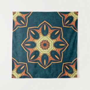 Ethnisches Mandala: nahtloses Vintage-Muster Wandteppich