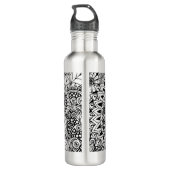 Ethnisches mit Blumeninspiriertes Edelstahlflasche (Rückseite)