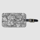 Ethnisches mit Blumeninspiriertes Gepäckanhänger (Vorderseite (Horizontal))