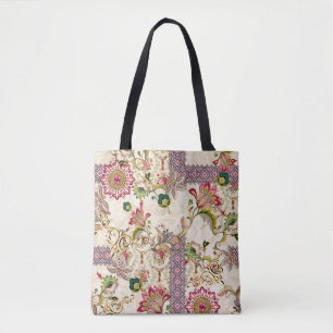 Ethnisches Mughal-Blumen-Paisley Tasche