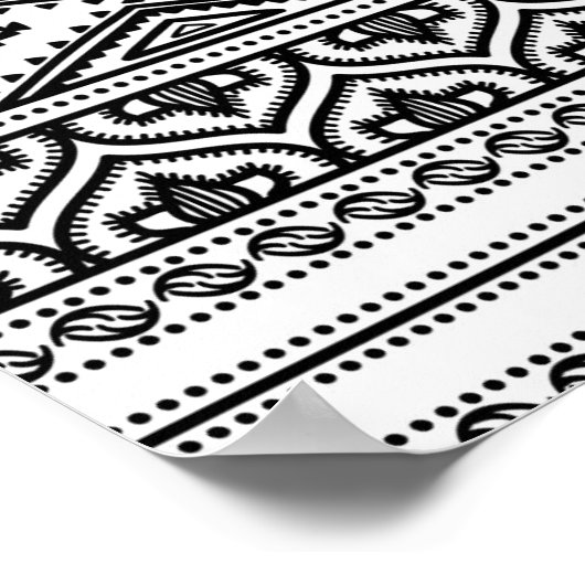 Ethnisches Muster 2 Poster (Ecke)