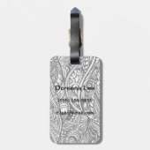 Ethnisches Muster 3 Gepäckanhänger (Rückseite vertikal)