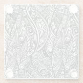 Ethnisches Muster 3 Glasuntersetzer (Rückseite)