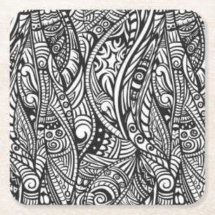 Ethnisches Muster 3 Rechteckiger Pappuntersetzer