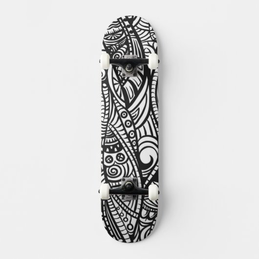 Ethnisches Muster 3 Skateboard (Vorderseite)