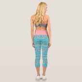 Ethnisches Muster Capri Leggings (Rückseite)