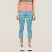 Ethnisches Muster Capri Leggings (Vorderseite)