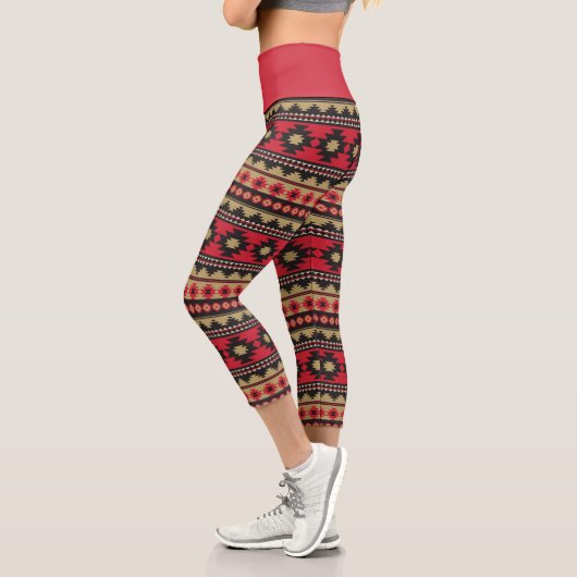 Ethnisches Muster Capri Leggings (Links)