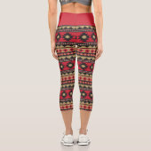Ethnisches Muster Capri Leggings (Rückseite)