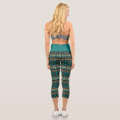Ethnisches Muster Capri Leggings (Rückseite)