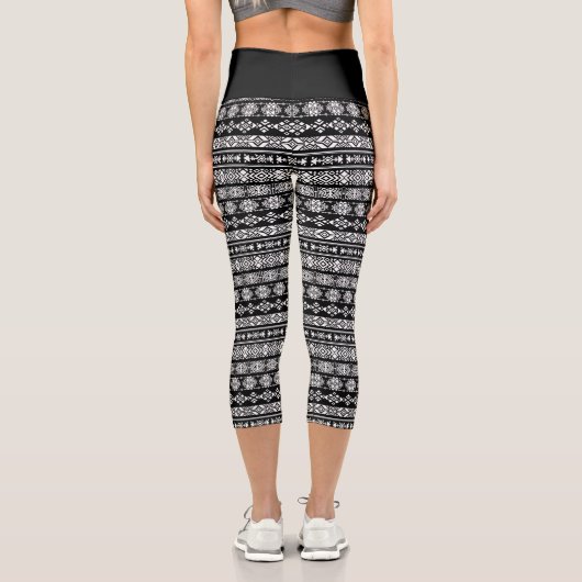 Ethnisches Muster Capri Leggings (Rückseite)