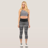 Ethnisches Muster Capri Leggings (Vorderseite)