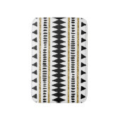 Ethnisches Muster des Black Gold Glitzer Badematte (Vorderseite Vertikal)