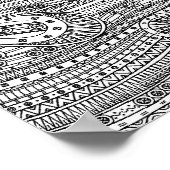 Ethnisches Muster Doodle 2 Poster (Ecke)