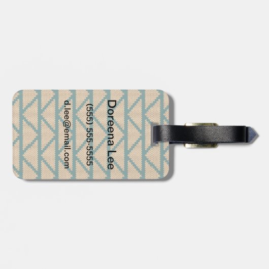 Ethnisches Muster Gepäckanhänger (Rückseite horizontal)