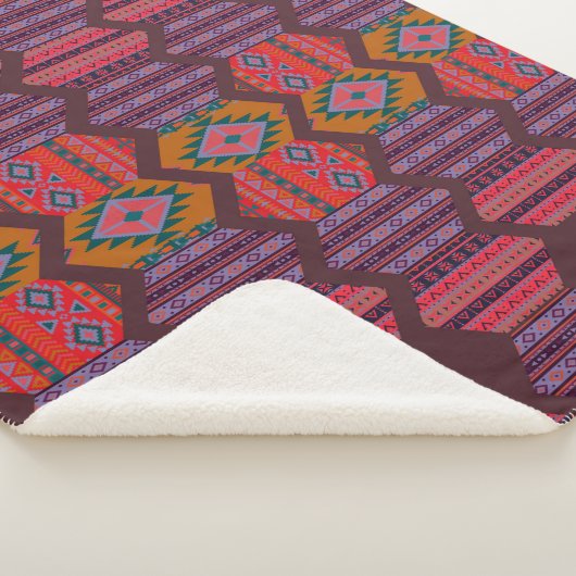 Ethnisches Muster mit indischen Elementen Sherpadecke (3/4)