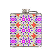 Ethnisches Muster mit marokkanischen Motiven Flachmann (Rückseite)