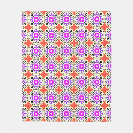 Ethnisches Muster mit marokkanischen Motiven Fleecedecke (Vorderseite)