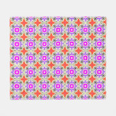 Ethnisches Muster mit marokkanischen Motiven Fleecedecke (Vorderseite (Horizontal))