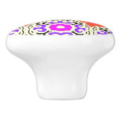 Ethnisches Muster mit marokkanischen Motiven Keramikknauf (Seitenansicht)