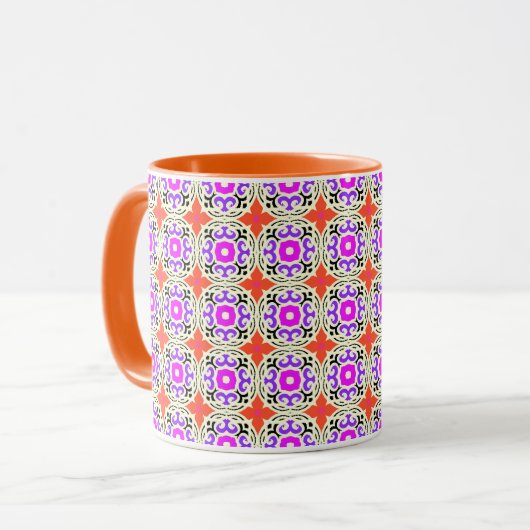 Ethnisches Muster mit marokkanischen Motiven Tasse (Vorderseite Links)