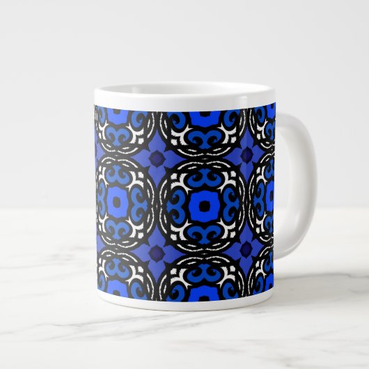Ethnisches Muster mit türkischen Motiven Jumbo-Tasse (Vorderseite Rechts)