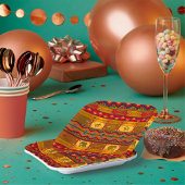 Ethnisches Muster Pappteller