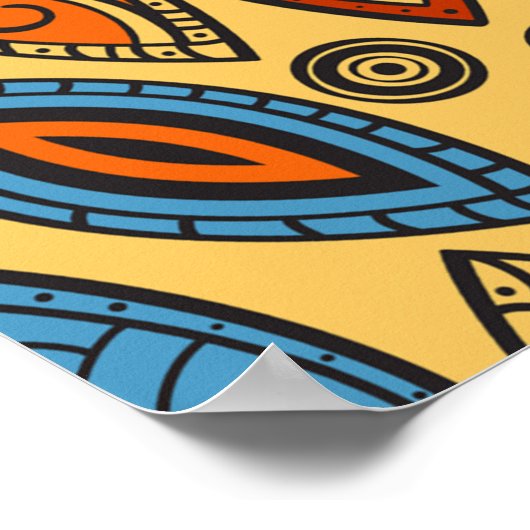 Ethnisches Muster Poster (Ecke)