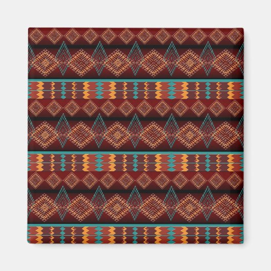 ethnisches nahtloses Muster Magnet (Vorne)