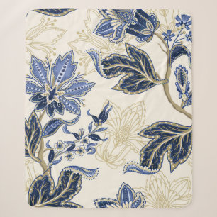 Ethnisches nahtloses Muster mit indischem Ornament Sherpadecke