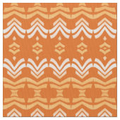 ethnisches orangefarbenes Muster Stoff (Nahaufnahme)
