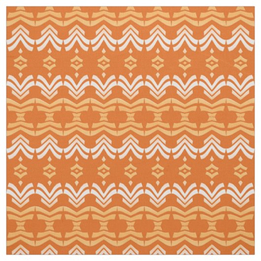 ethnisches orangefarbenes Muster Stoff (Muster)