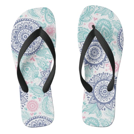 Ethnisches Paisley-Muster Badesandalen (Fußbett)
